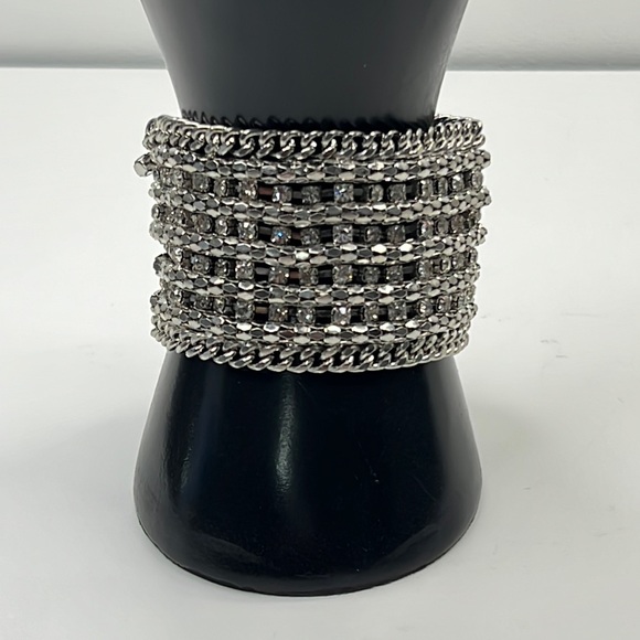 Vintage Clear Rhinestone Bling Bracelet - Picture 3 of 17